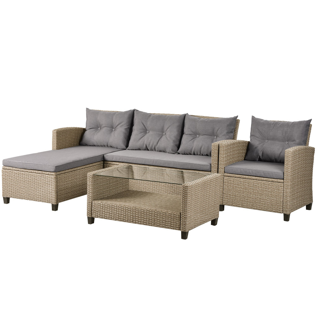 Set of 4 Piece Outdoor, Patio Furniture