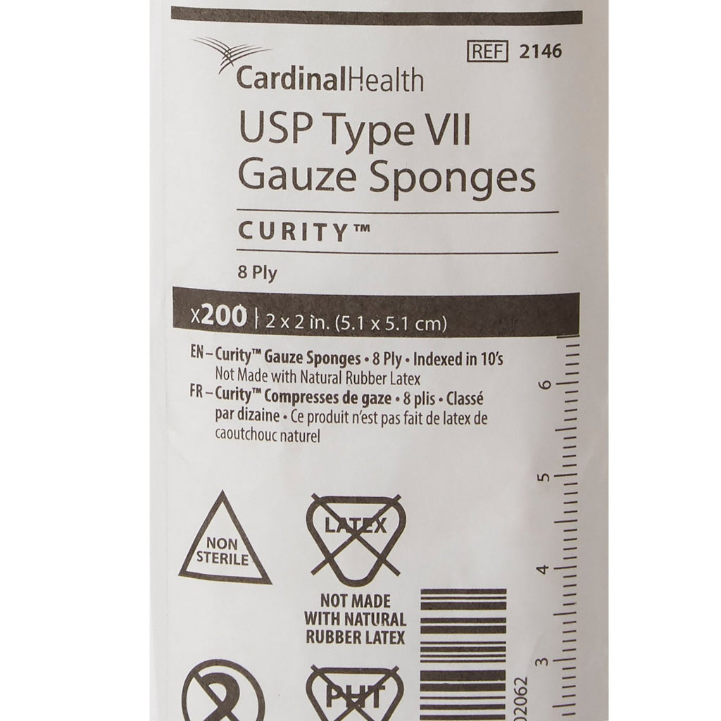 Gauze Sponge Curity 2 X 2 Inch 8-Ply NonSterile