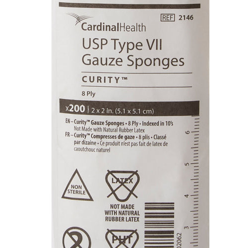 Gauze Sponge Curity 2 X 2 Inch 8-Ply NonSterile