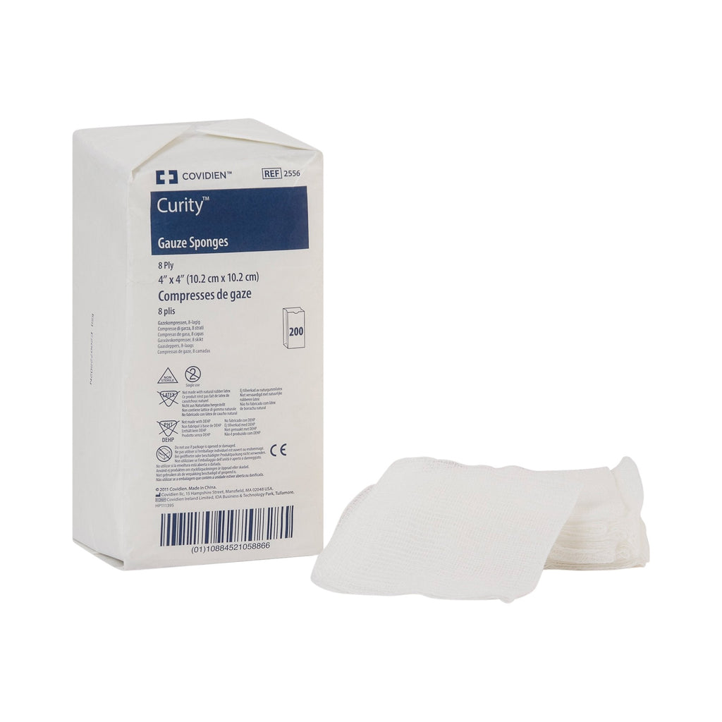 Gauze Sponge Curity 4 X 4 Inch 8-Ply NonSterile