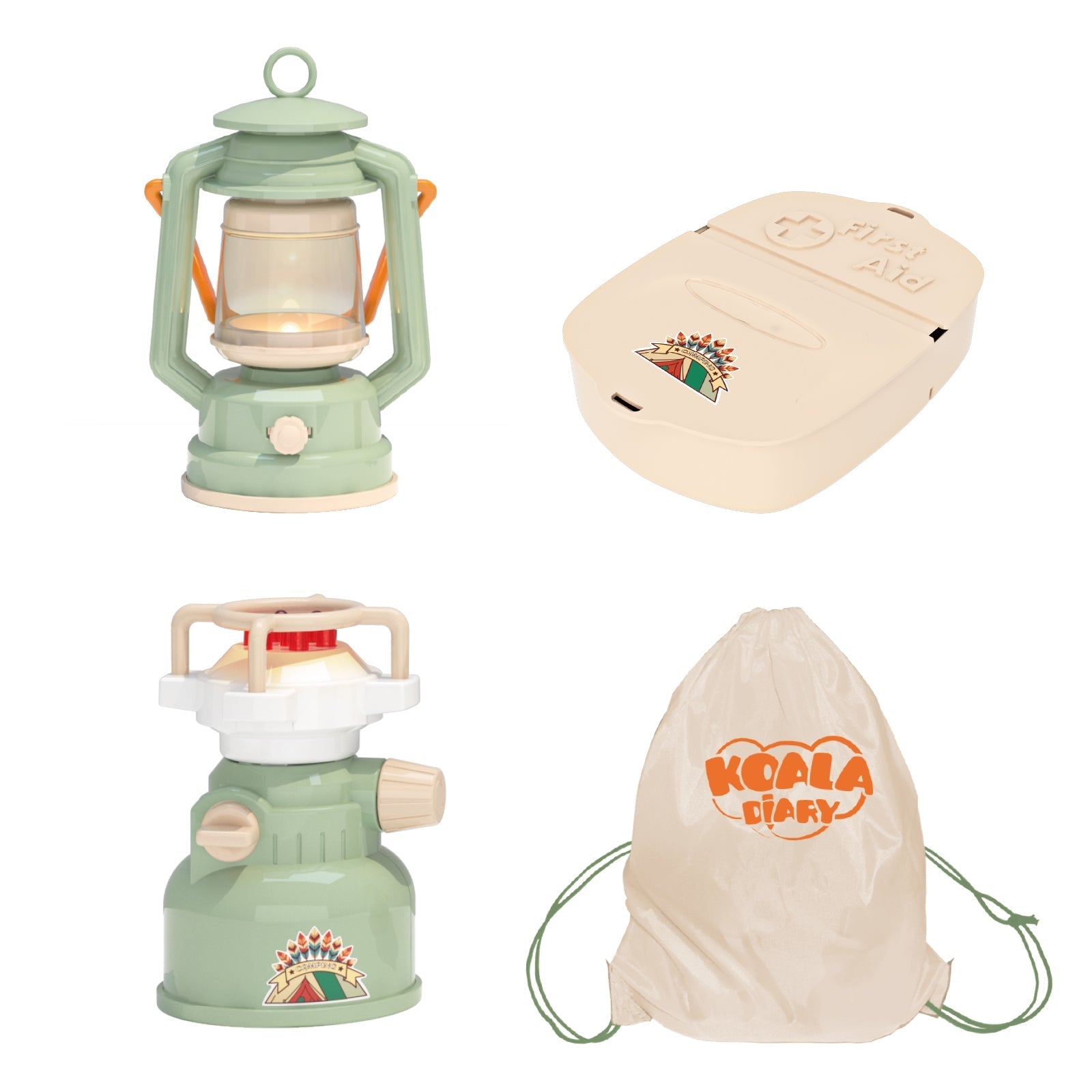 Contixo Kids Camping Set - Pretend Play Tent with Toy Campfire & Lantern by Contixo