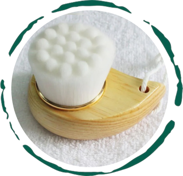 Facial Brush With Bamboo Handle