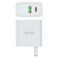 AMPD PD Fast 20W USB C and USB A Dual Port Wall Charger by AMPD
