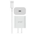 AMPD PD Fast 20W USB C Wall Charger with USB C to USB C Cable 4ft by AMPD