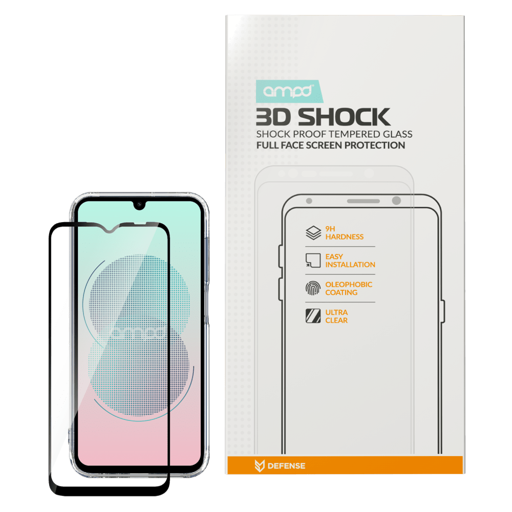 AMPD 3D Full Faced Impact Glass Screen Protector with Black Border for Samsung Galaxy A35 5G by AMPD