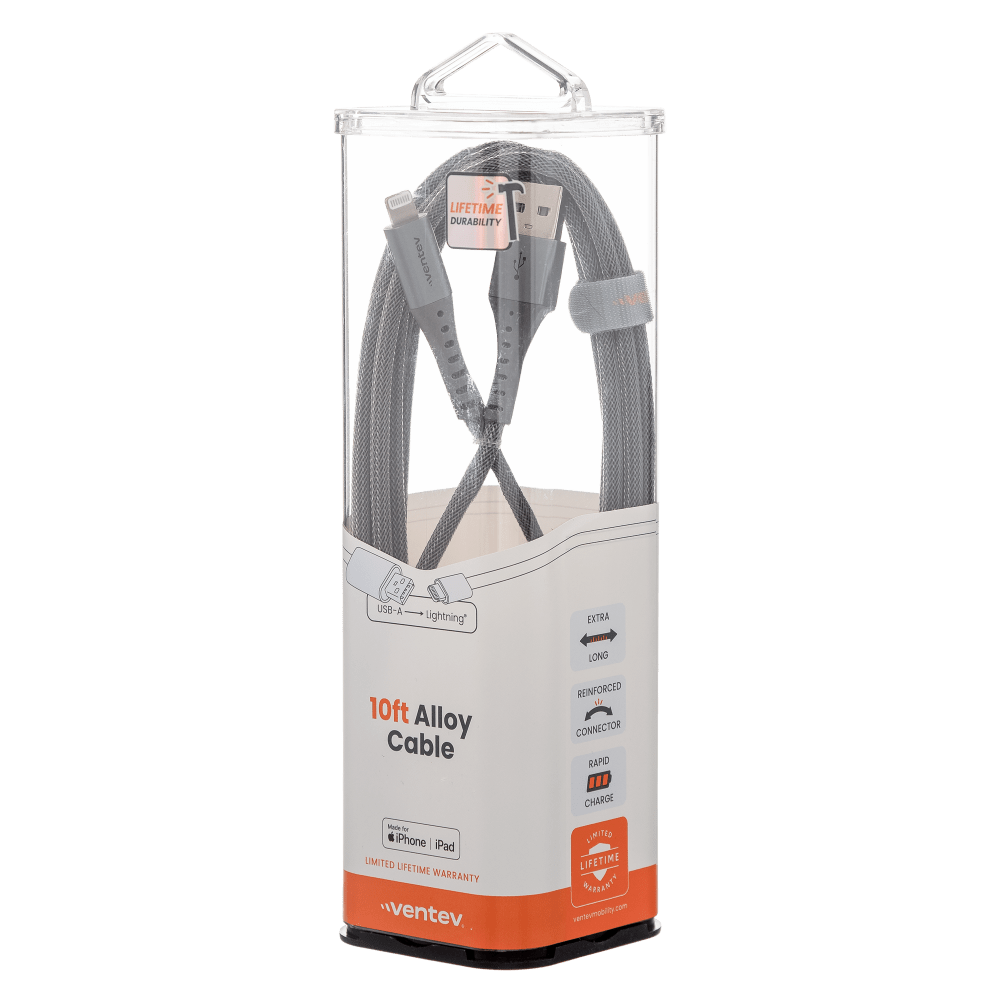 Ventev Alloy USB-A to Apple Lighting High Speed Ultradurable 10 Foot Cable by Ventev