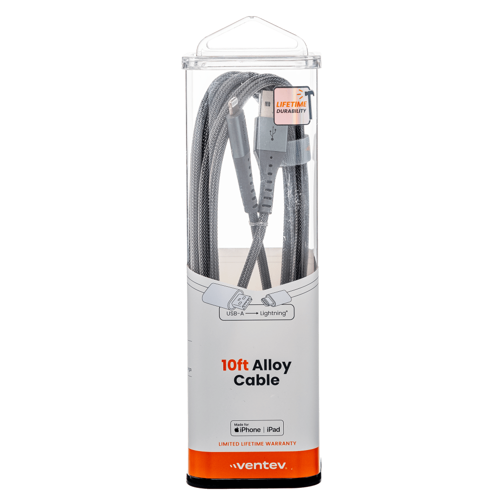 Ventev Alloy USB-A to Apple Lighting High Speed Ultradurable 10 Foot Cable by Ventev