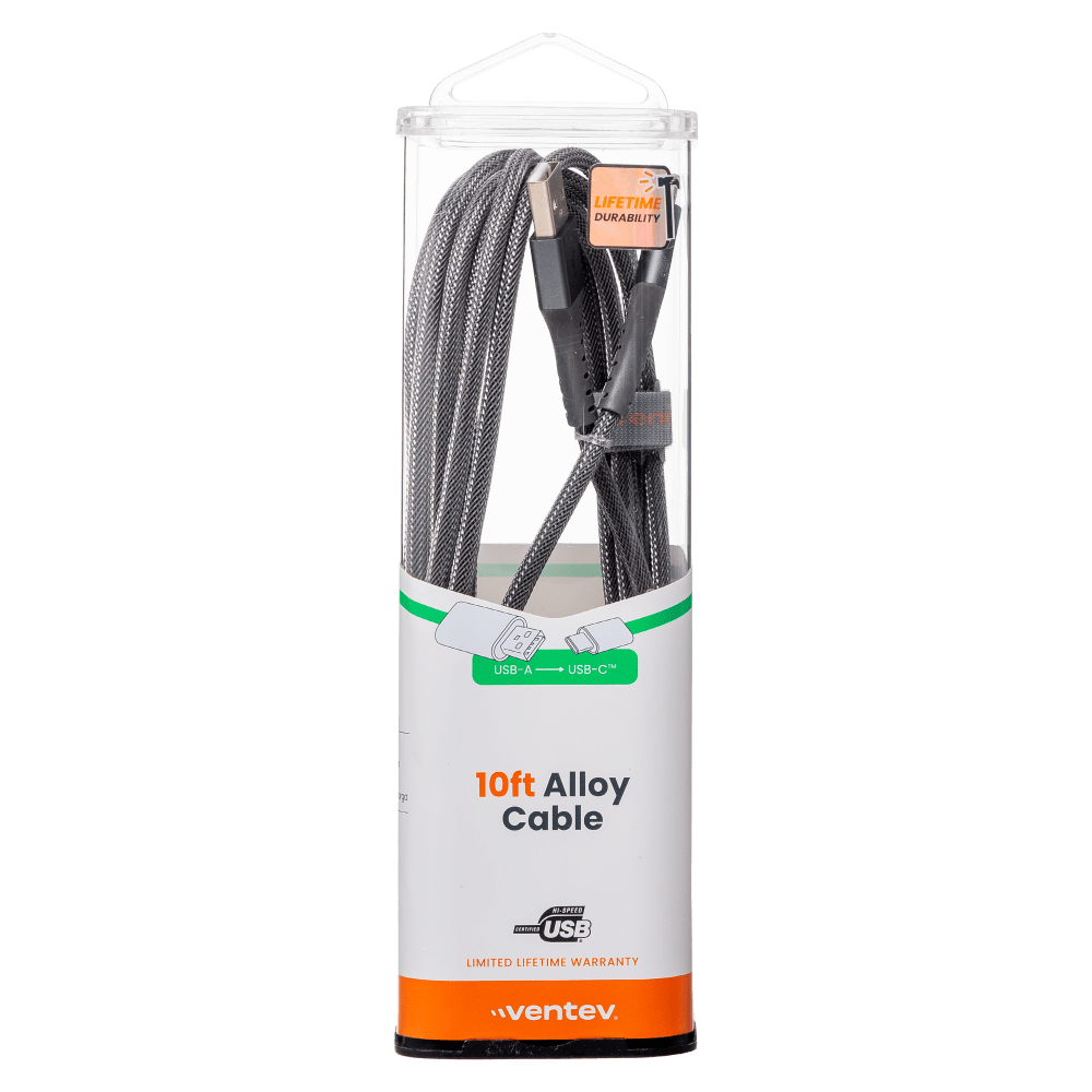 Ventev Alloy USB-A to USB-C High Speed Ultradurable 10 Foot Cable by Ventev