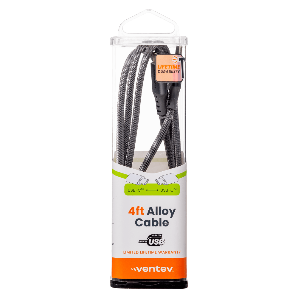 Ventev Alloy USB-C to USB-C High Speed Ultradurable 4 Foot Cable by Ventev