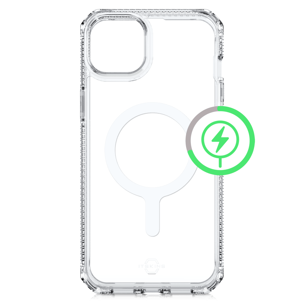 ITSkins Hybrid_R Clear MagSafe Case for Apple iPhone 15 / iPhone 14 / iPhone 13