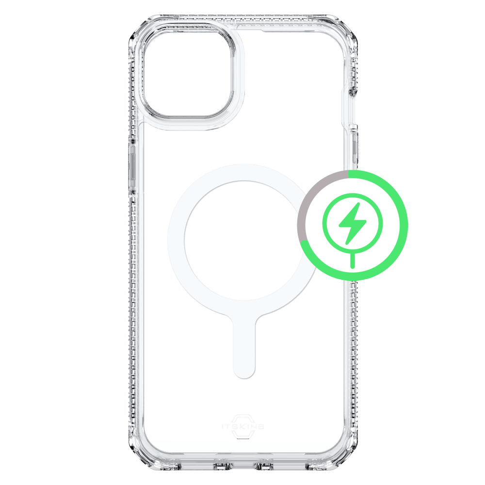 ITSkins Hybrid_R Clear MagSafe Case for Apple iPhone 15 Plus / iPhone 14 Plus