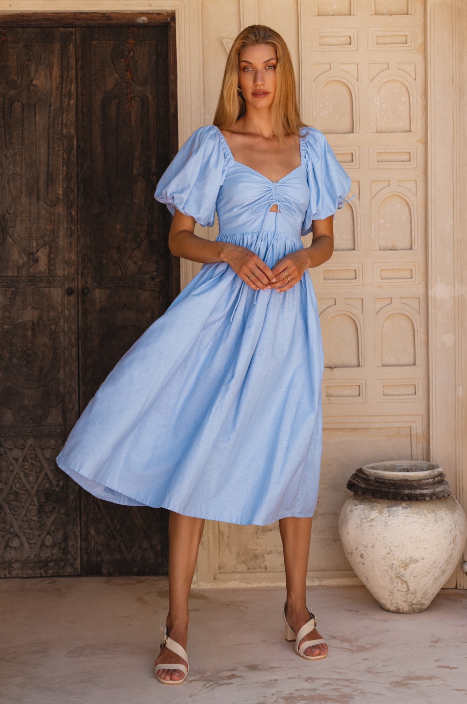 Atrani Puff Sleeve Dress