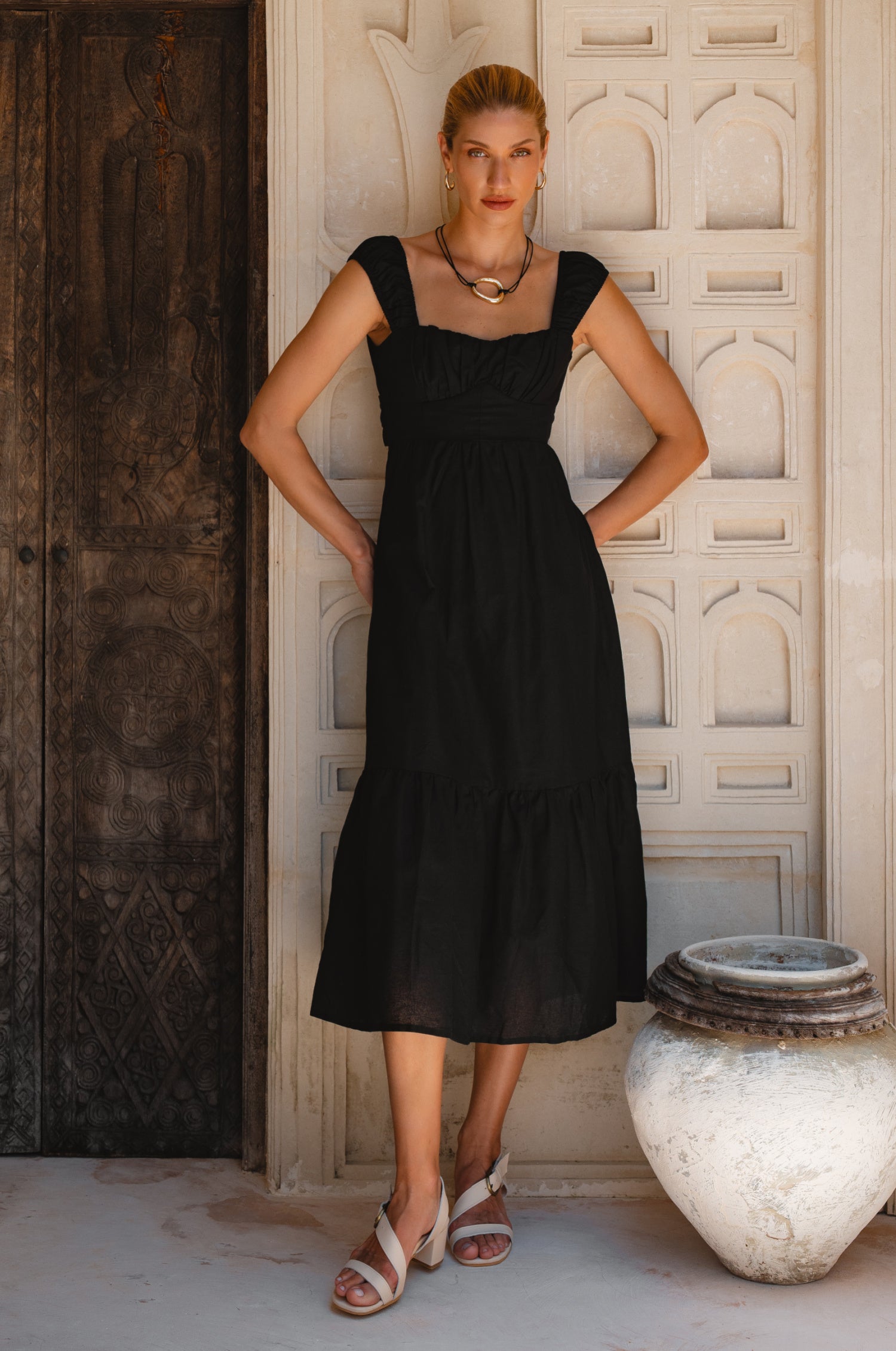Augusta  Midi Linen Dress
