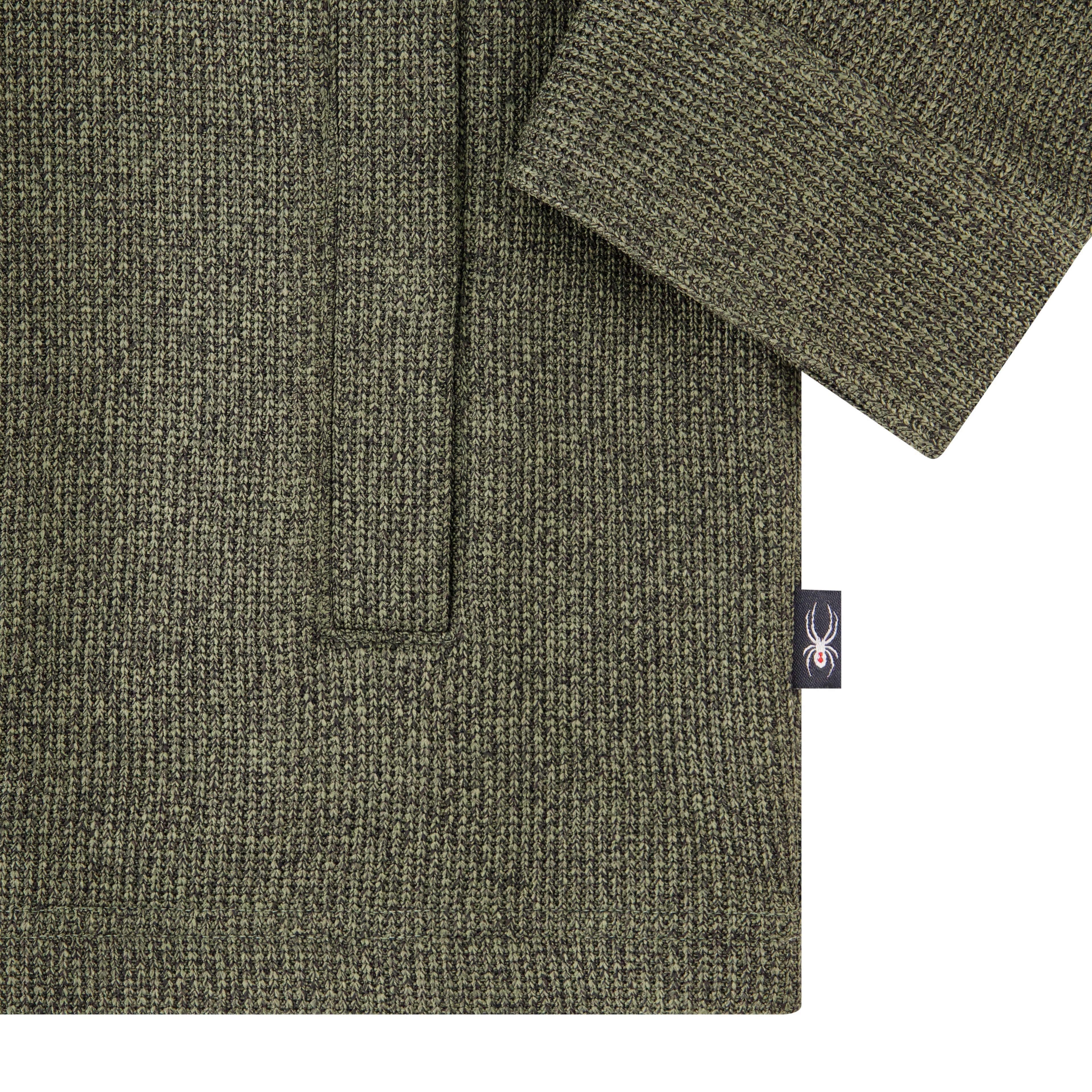 Mens Sweater Fleece Shacket - Dusty Green by Spyder