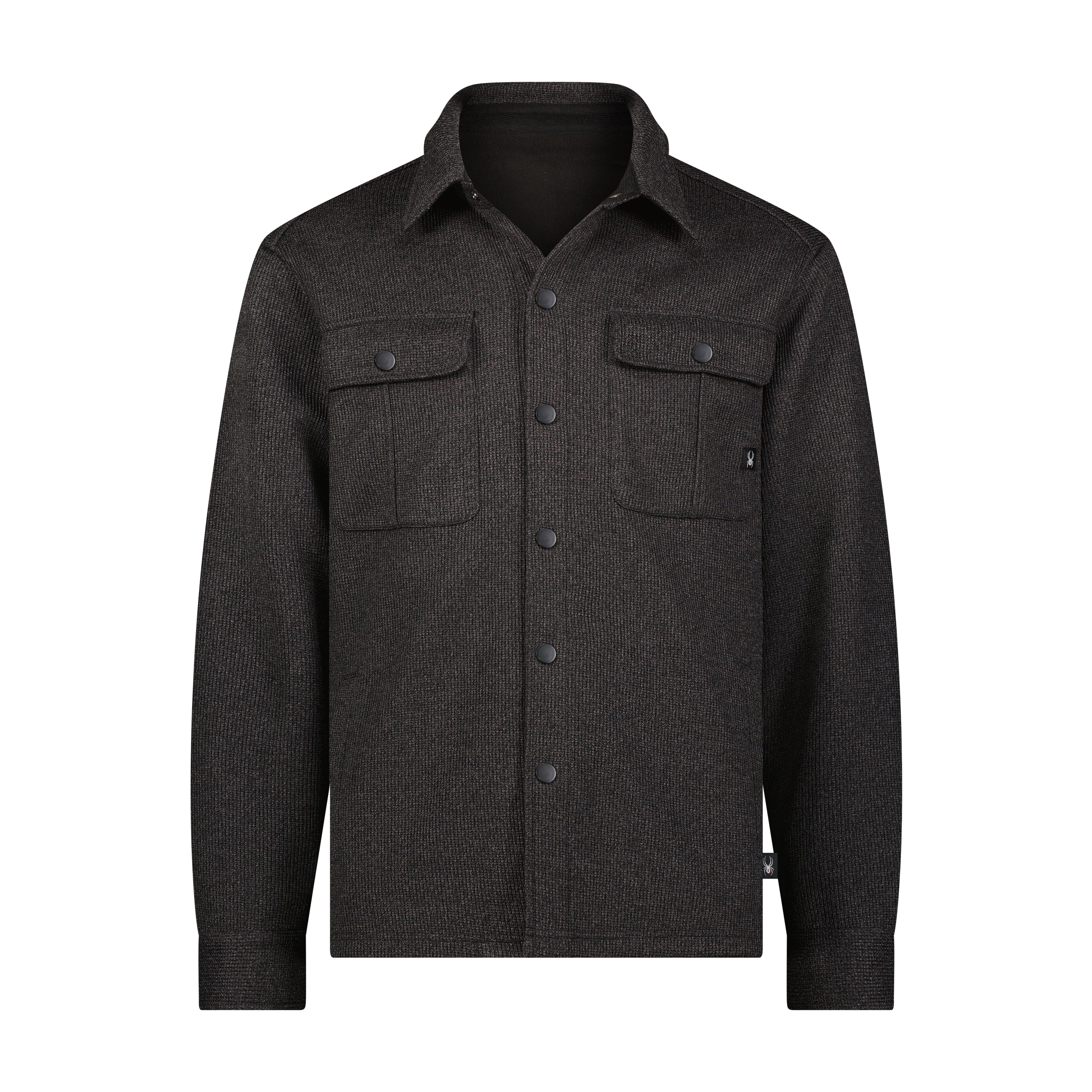Mens Sweater Fleece Shacket - Pewter by Spyder