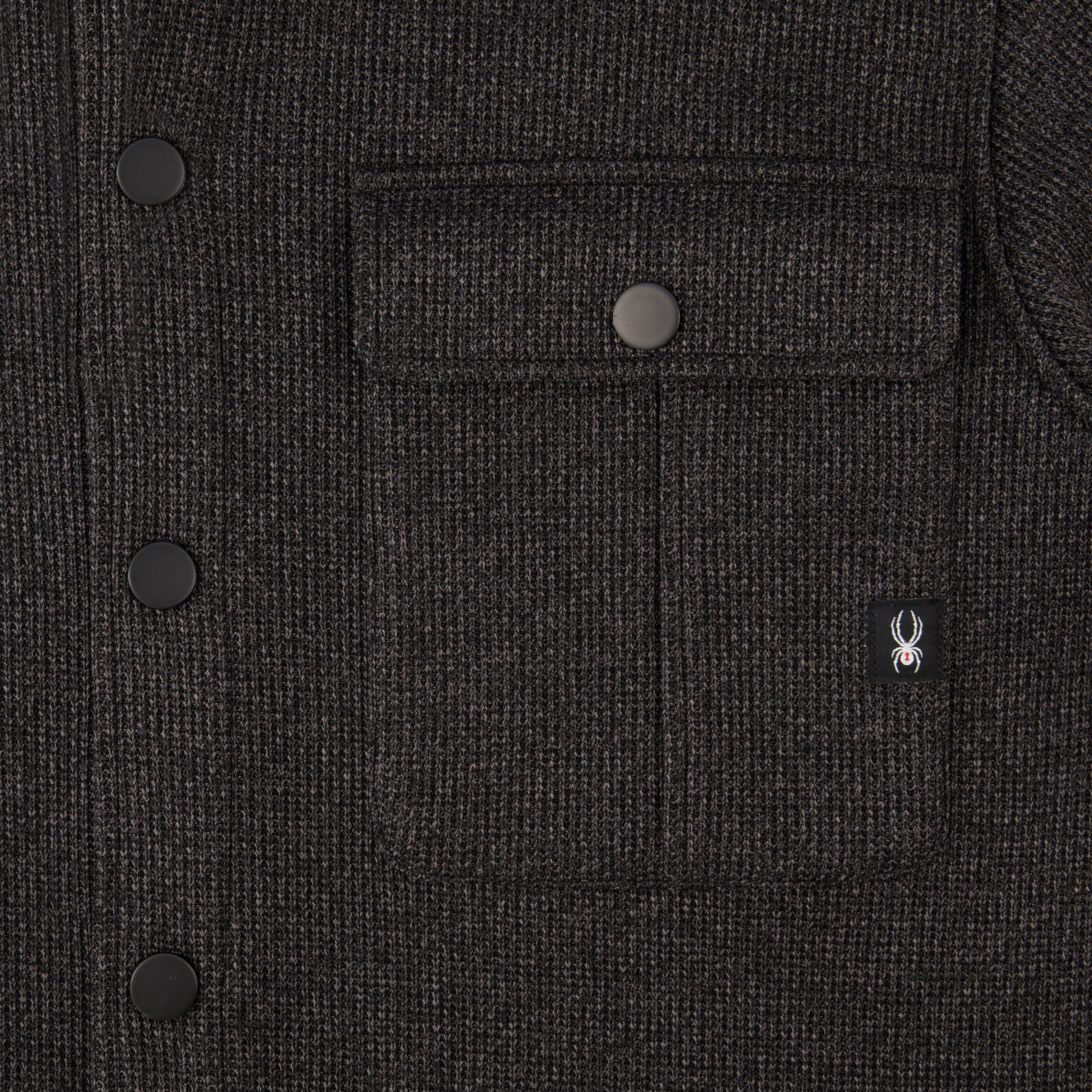 Mens Sweater Fleece Shacket - Pewter by Spyder