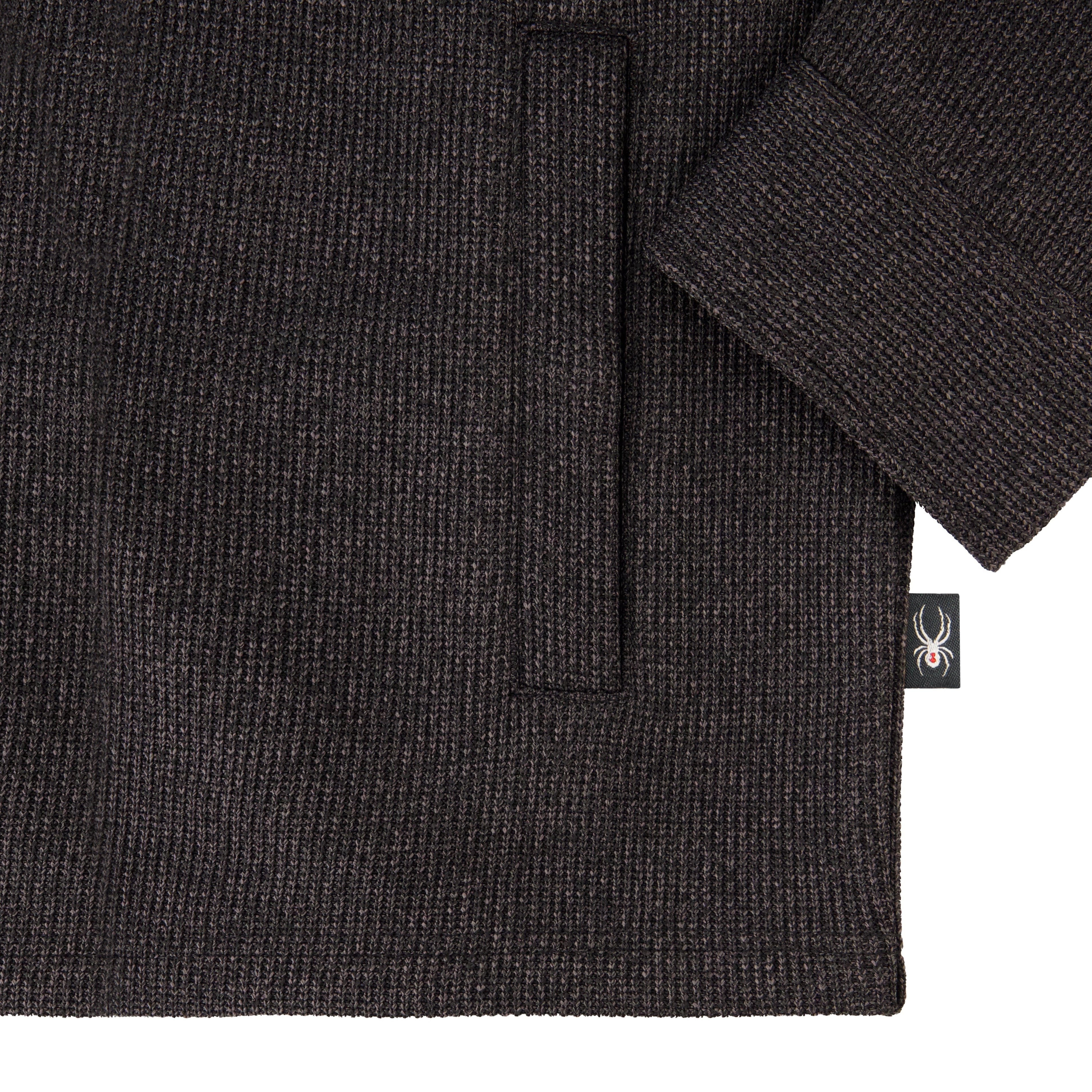 Mens Sweater Fleece Shacket - Pewter by Spyder