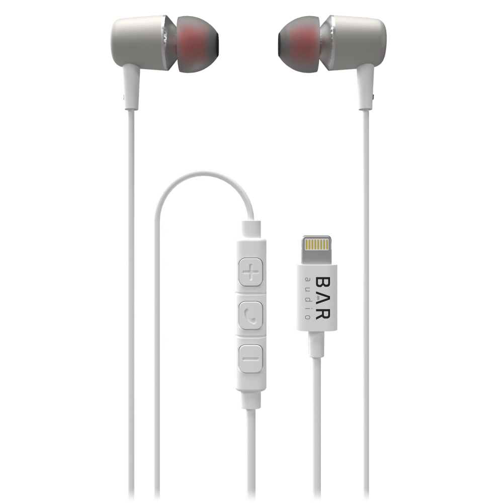 Bar Audio Apple Lightning In Ear Wired Headphones by Bar Audio