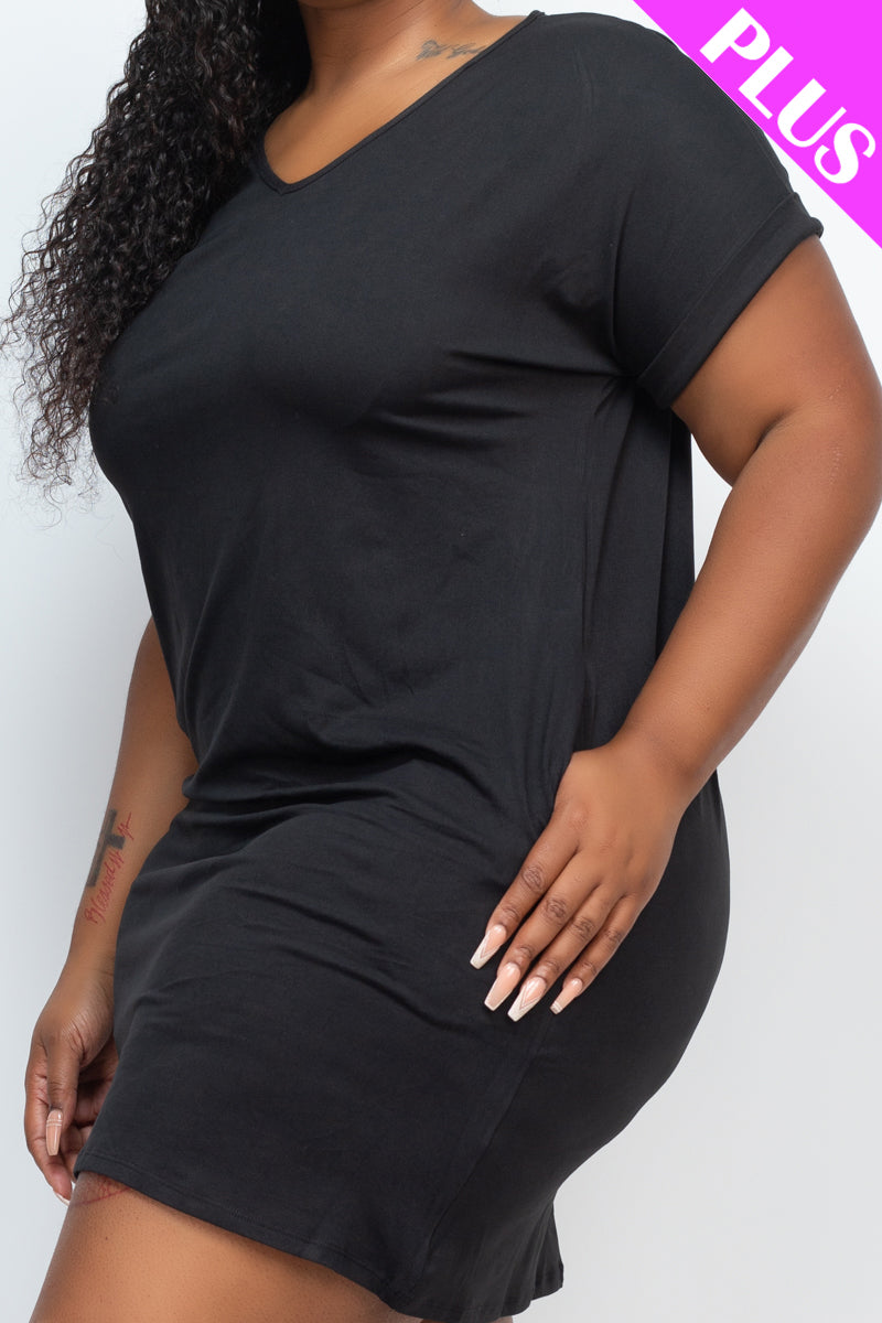Cap Sleeve Pocket Mini Dress by OyeraCharisma