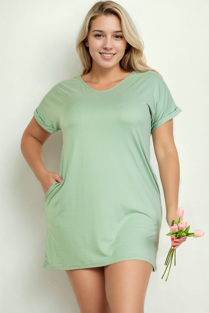 Cap Sleeve Pocket Mini Dress by OyeraCharisma