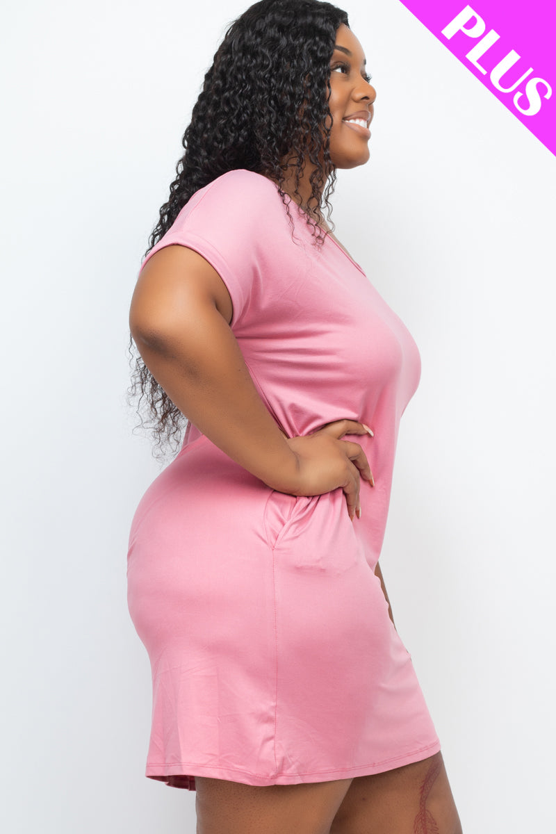 Cap Sleeve Pocket Mini Dress by OyeraCharisma
