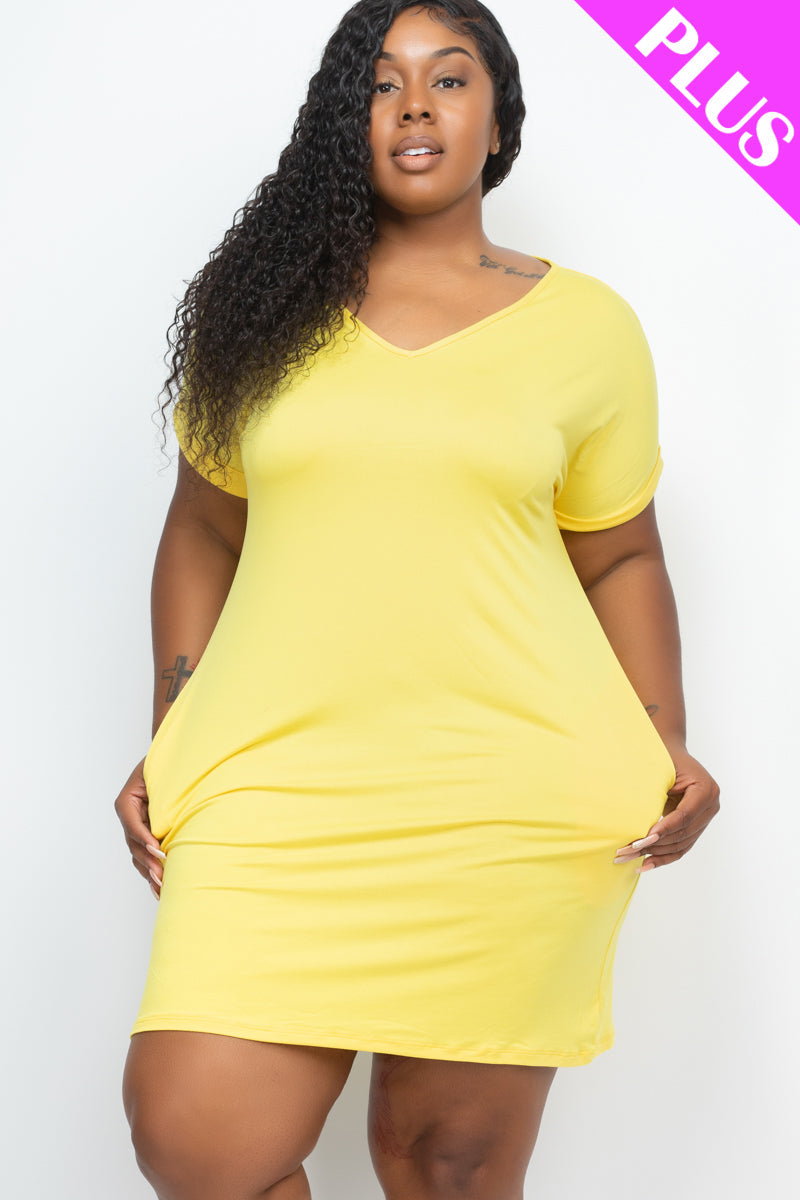 Cap Sleeve Pocket Mini Dress by OyeraCharisma