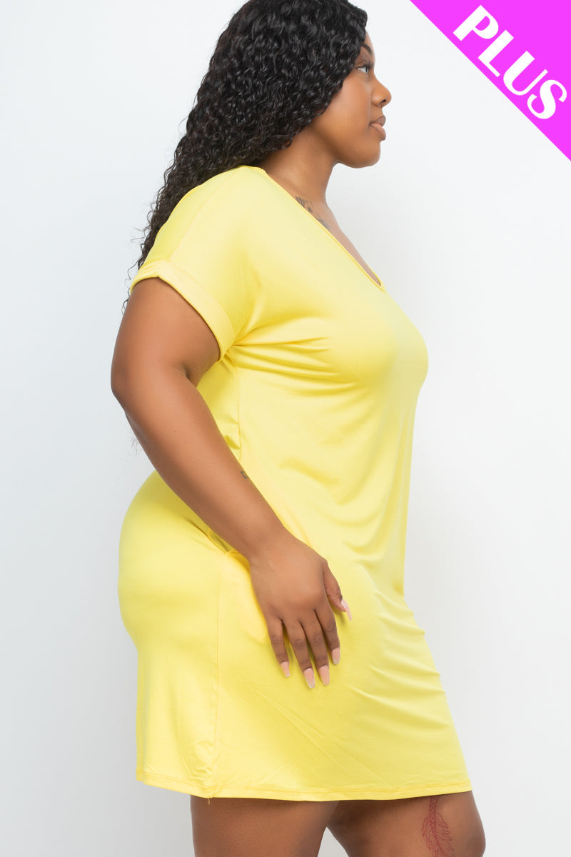 Cap Sleeve Pocket Mini Dress by OyeraCharisma