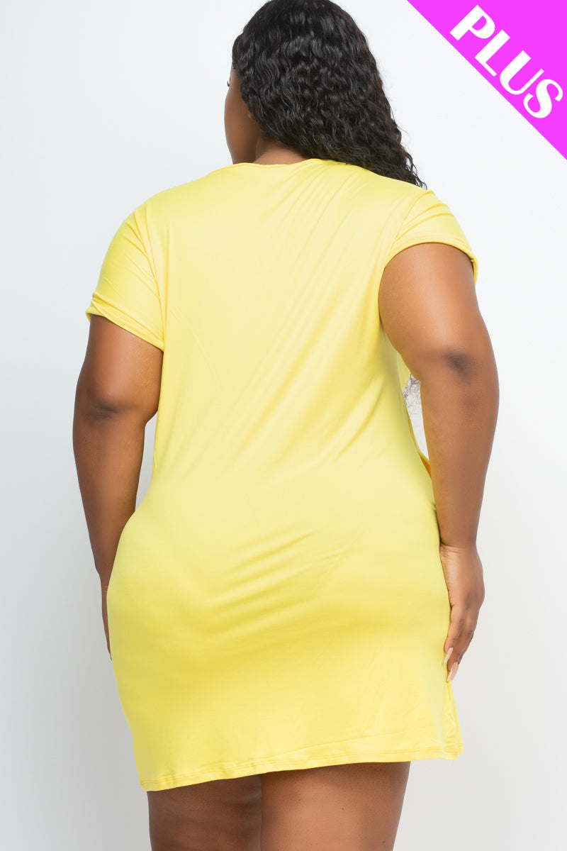 Cap Sleeve Pocket Mini Dress by OyeraCharisma