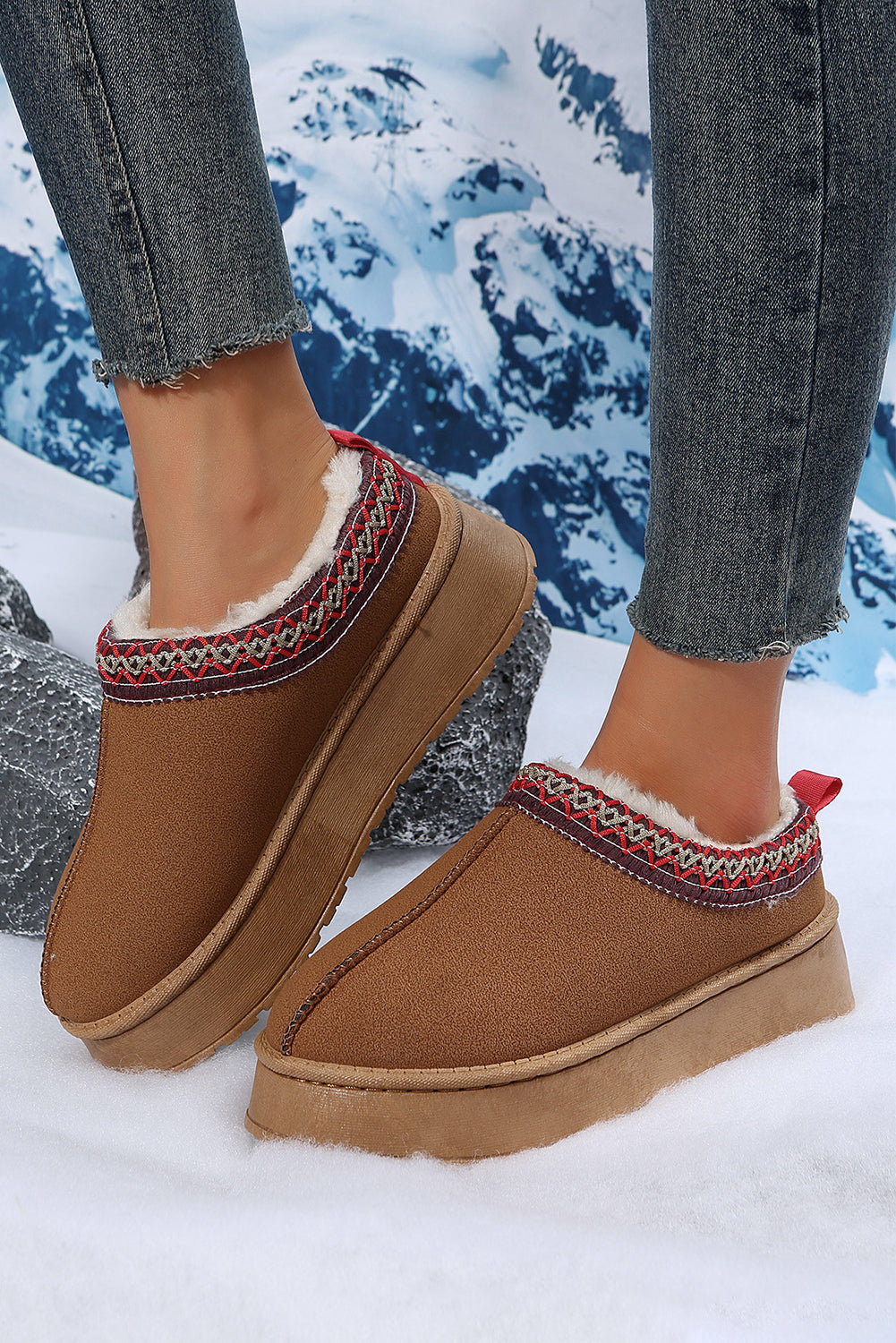 Jade Suede Plush Lined Snow Boots - Threaded Pear