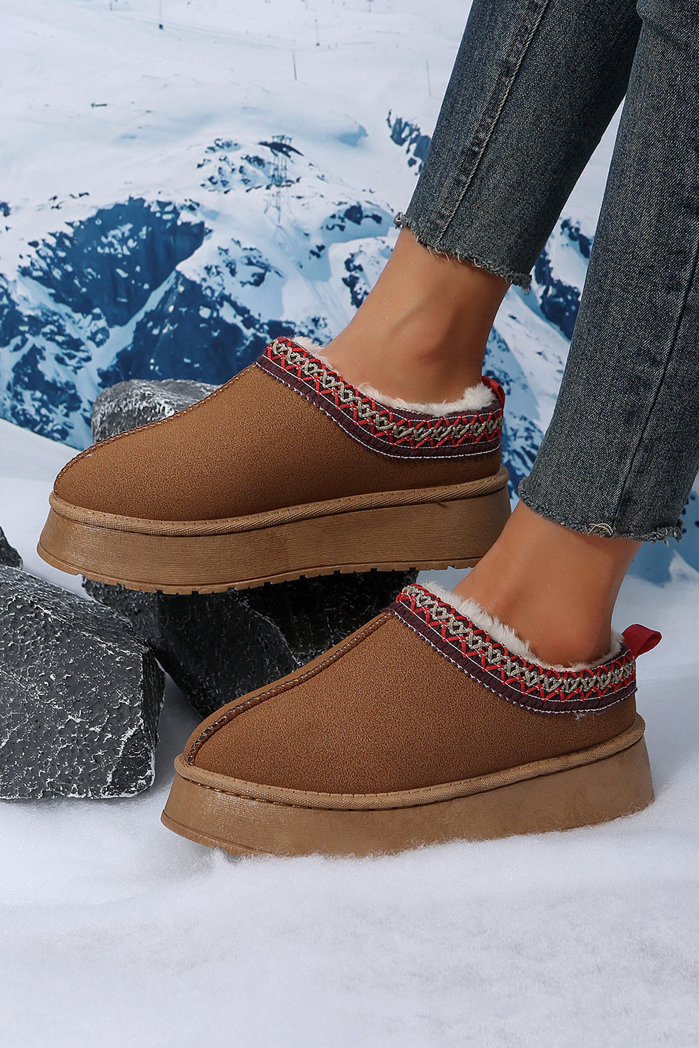 Jade Suede Plush Lined Snow Boots - Threaded Pear
