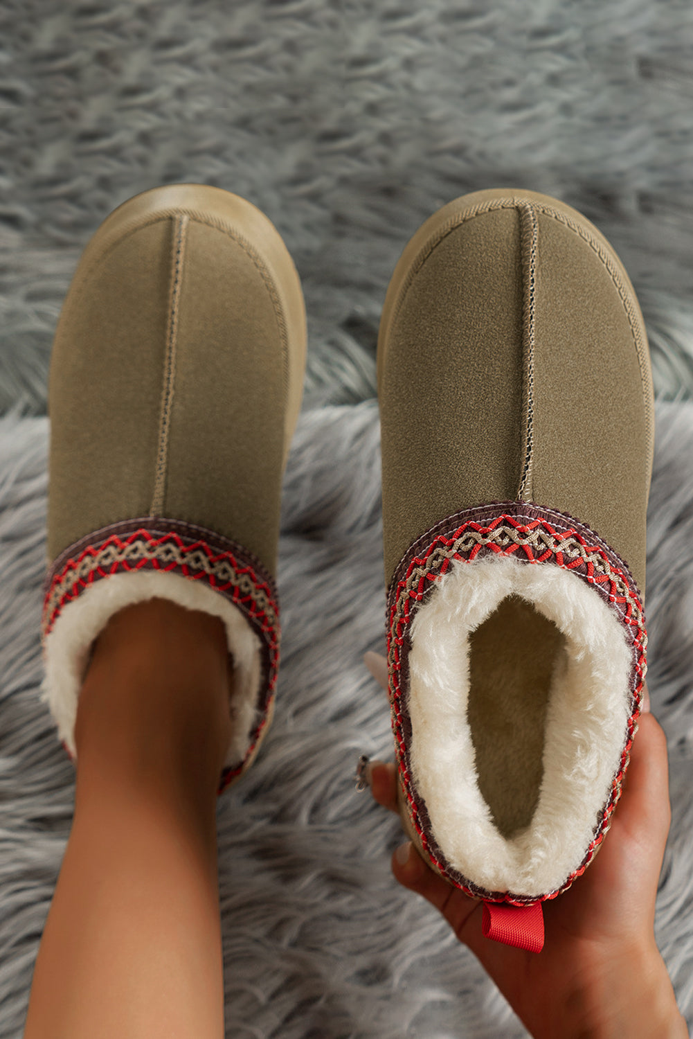 Jade Suede Plush Lined Snow Boots - Threaded Pear