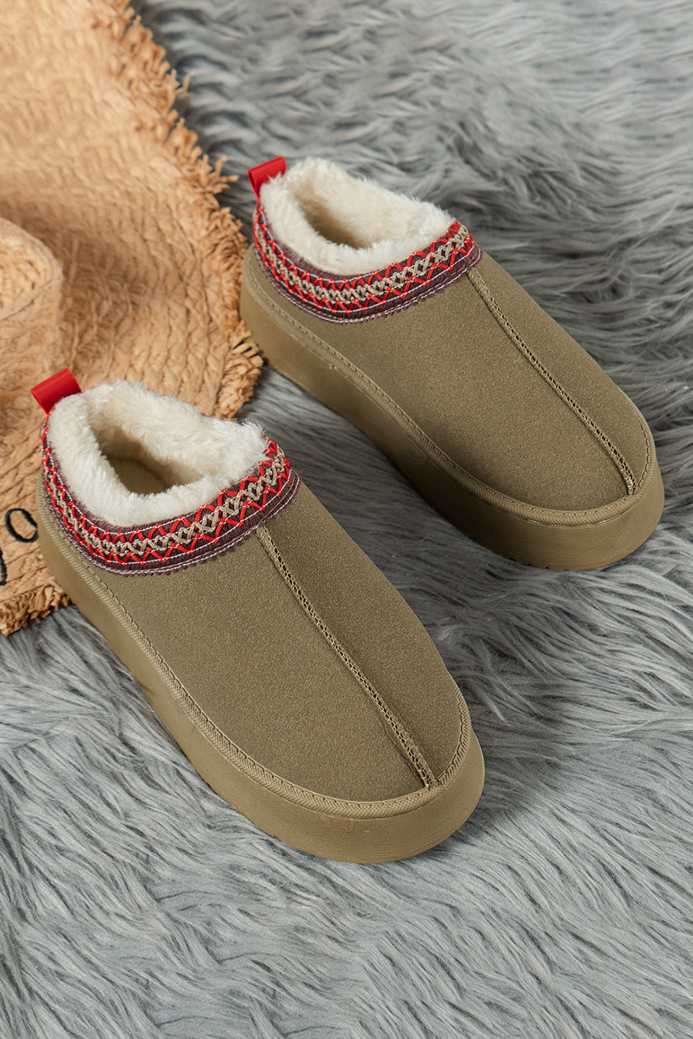 Jade Suede Plush Lined Snow Boots - Threaded Pear