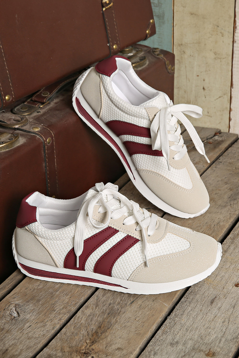 Karter Breathable Lace-up Sneakers - Threaded Pear