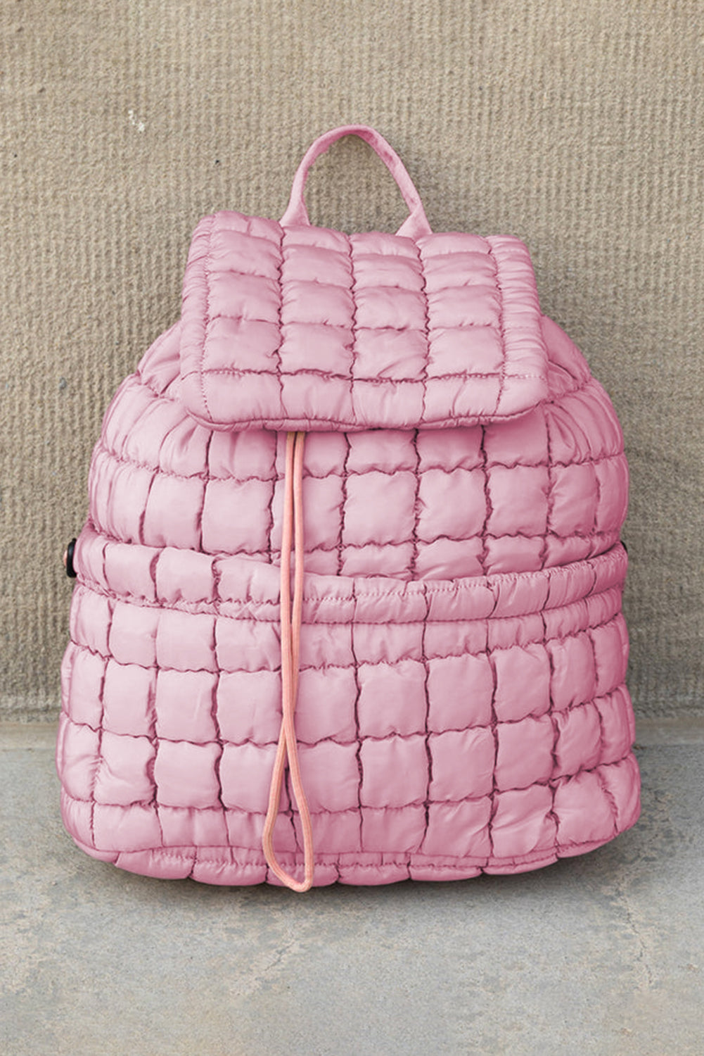 Natalie Quilted Puffer Backpack - Threaded Pear
