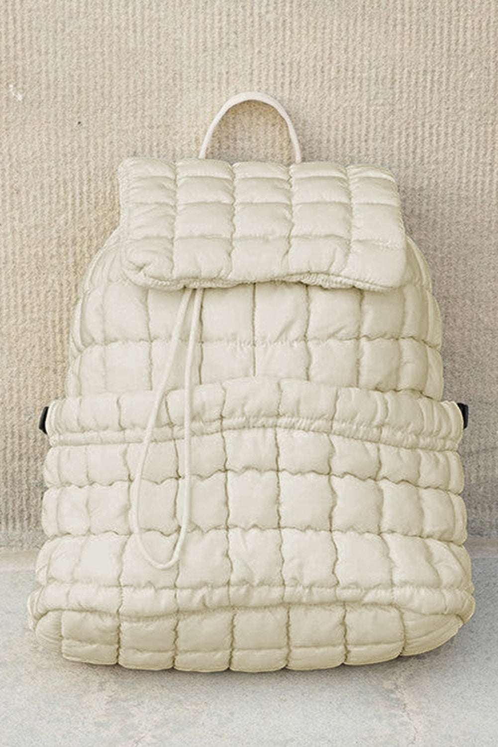 Natalie Quilted Puffer Backpack - Threaded Pear