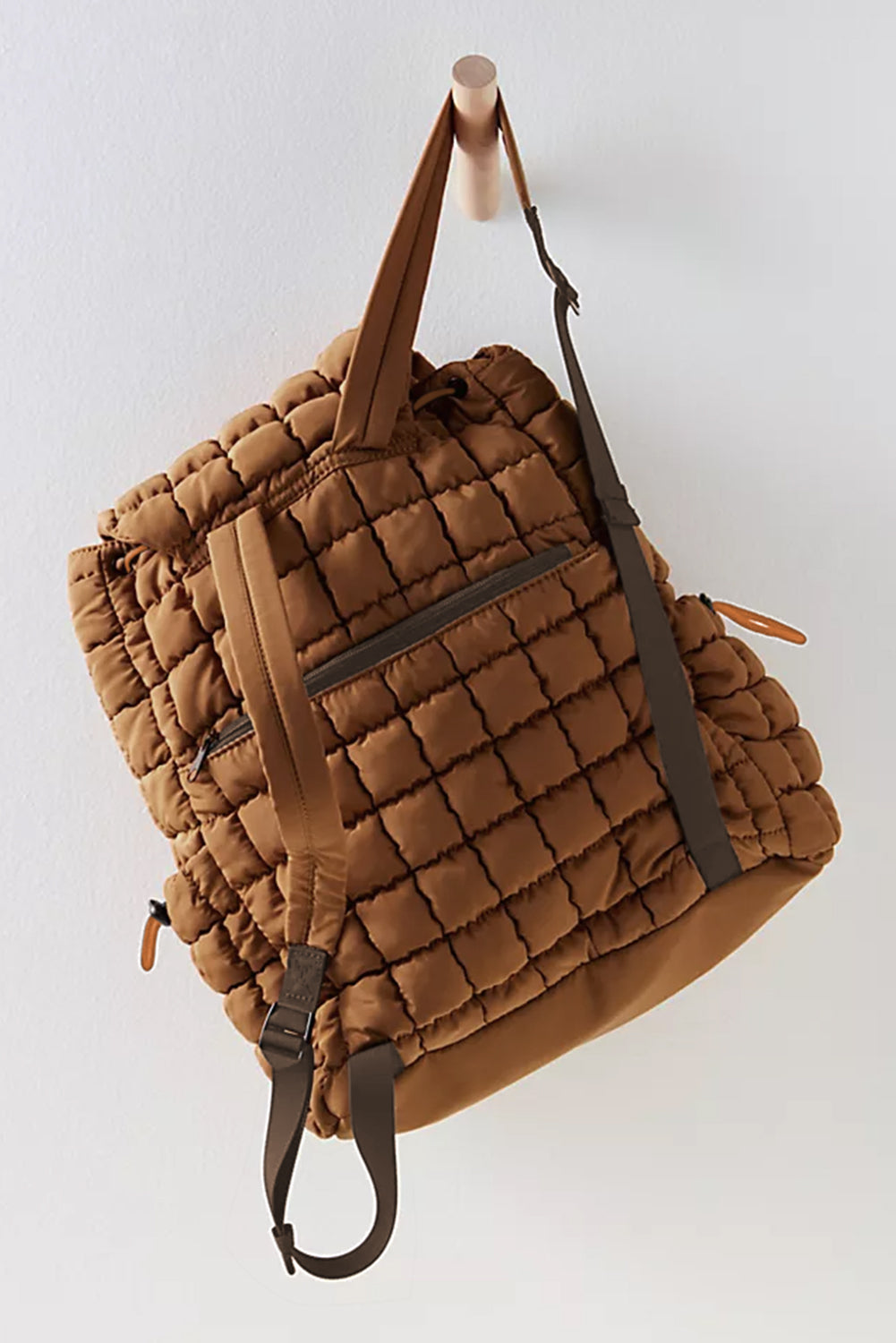 Natalie Quilted Puffer Backpack - Threaded Pear
