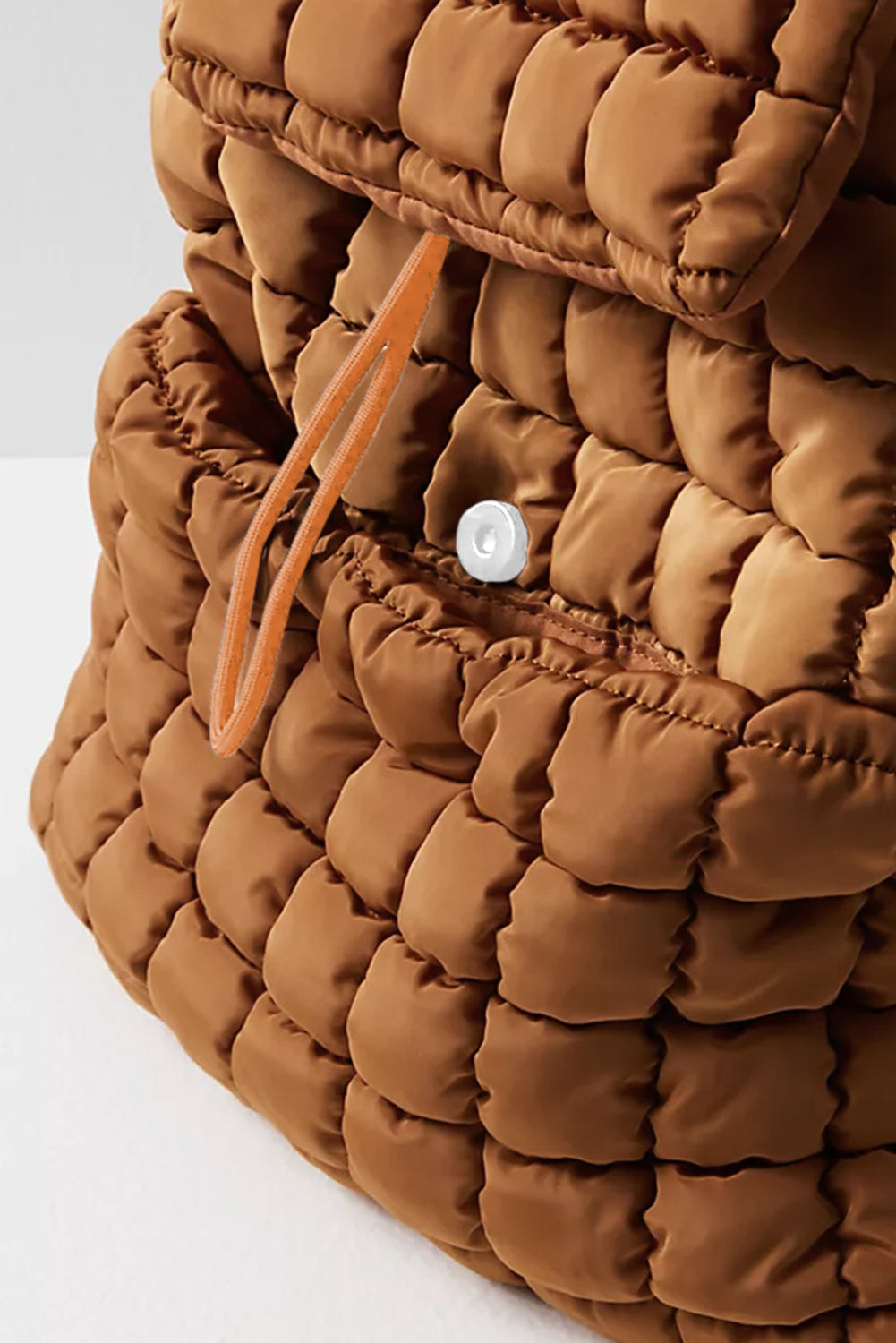 Natalie Quilted Puffer Backpack - Threaded Pear