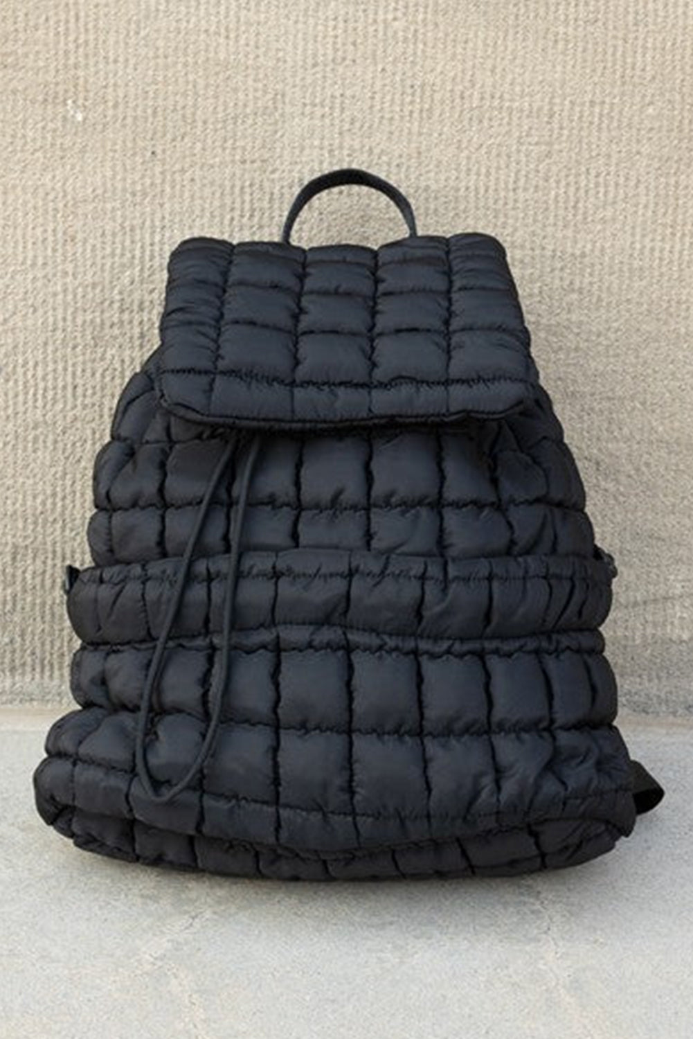 Natalie Quilted Puffer Backpack - Threaded Pear
