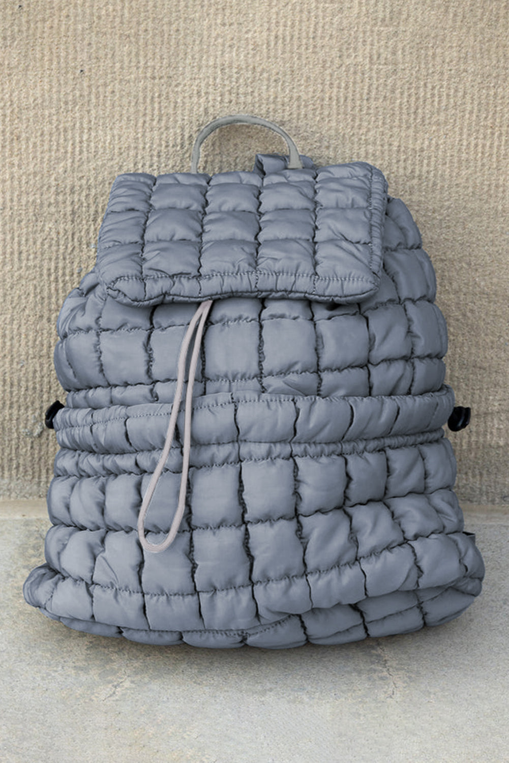 Natalie Quilted Puffer Backpack - Threaded Pear