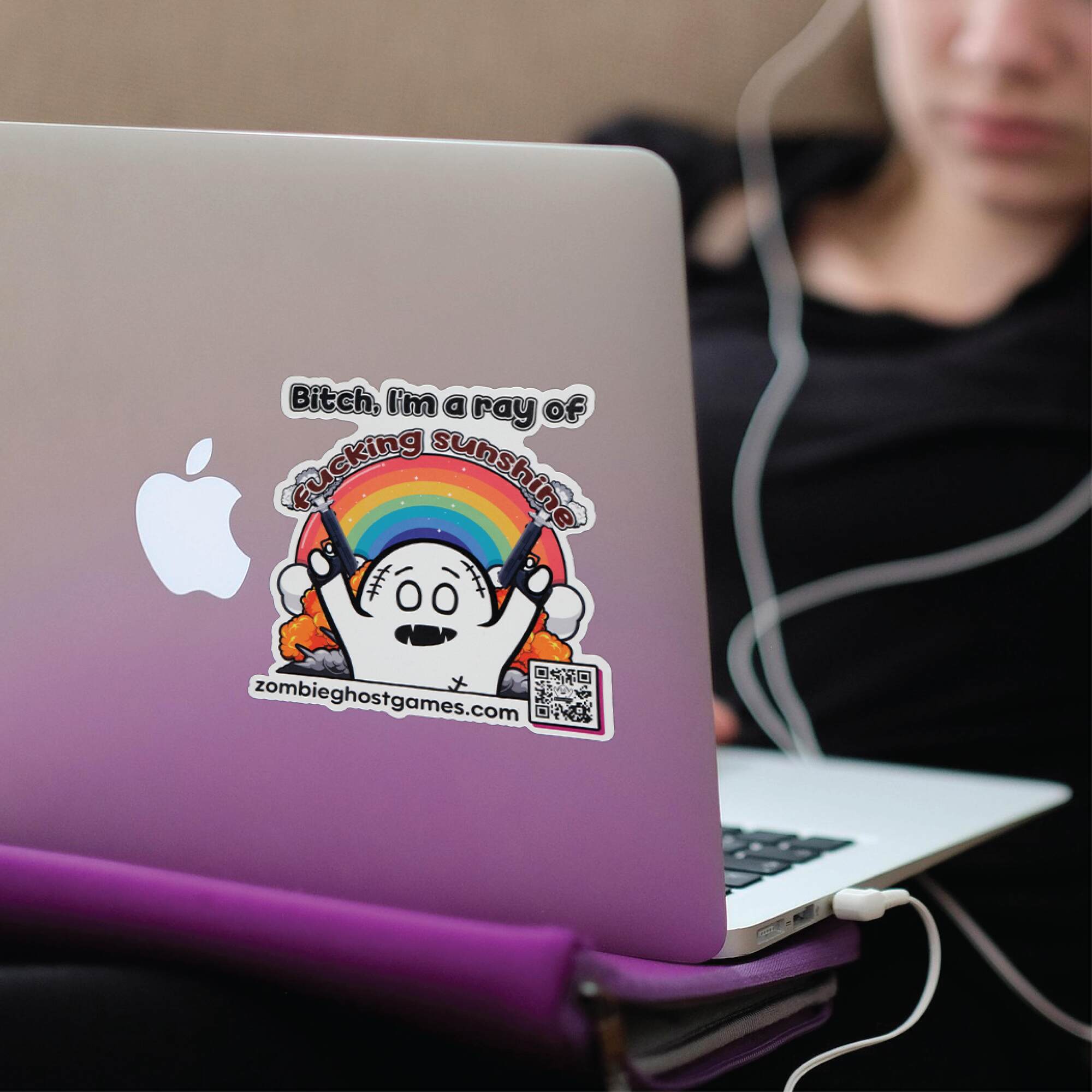 Bitch, I'm a Ray of Fucking Sunshine Glow-in-the-Dark Sticker