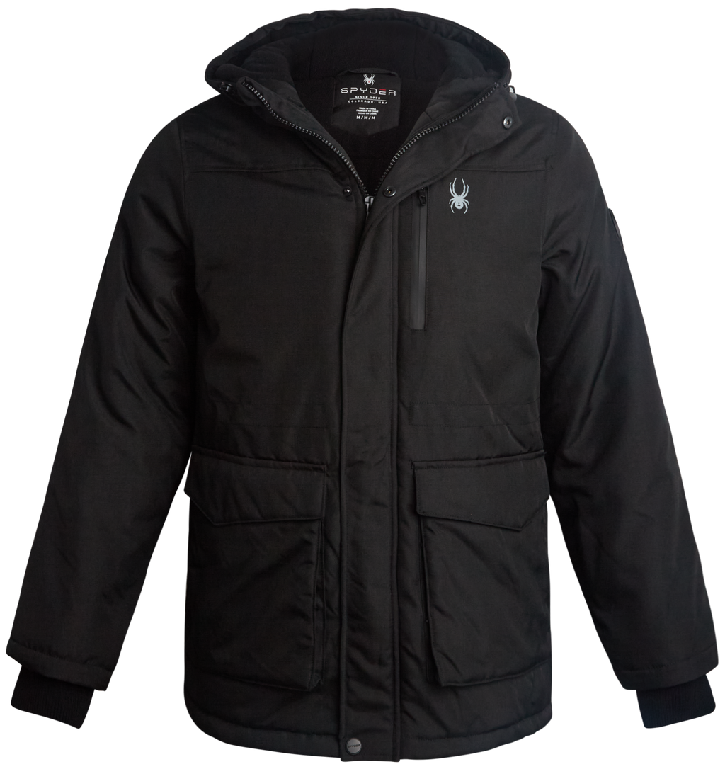Mens Parka Jacket - Black by Spyder