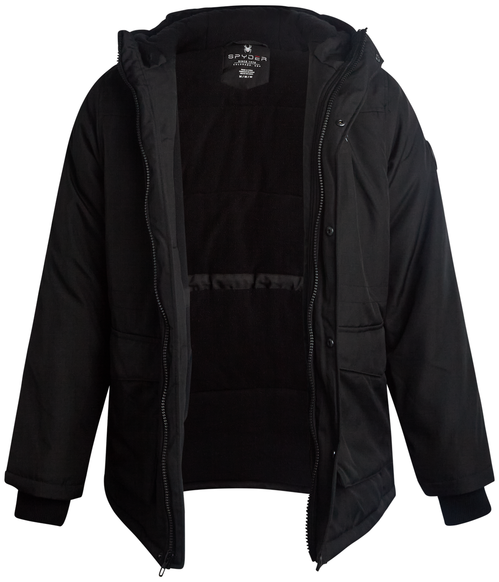 Mens Parka Jacket - Black by Spyder