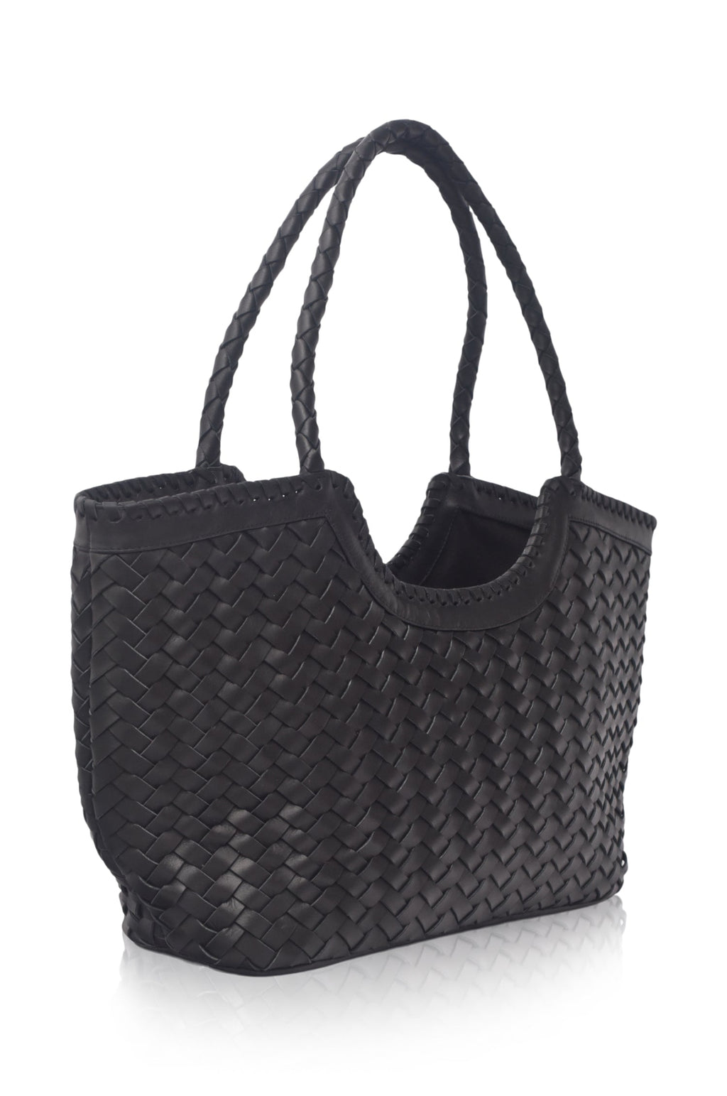 Bellagio Woven Leather Tote Bag