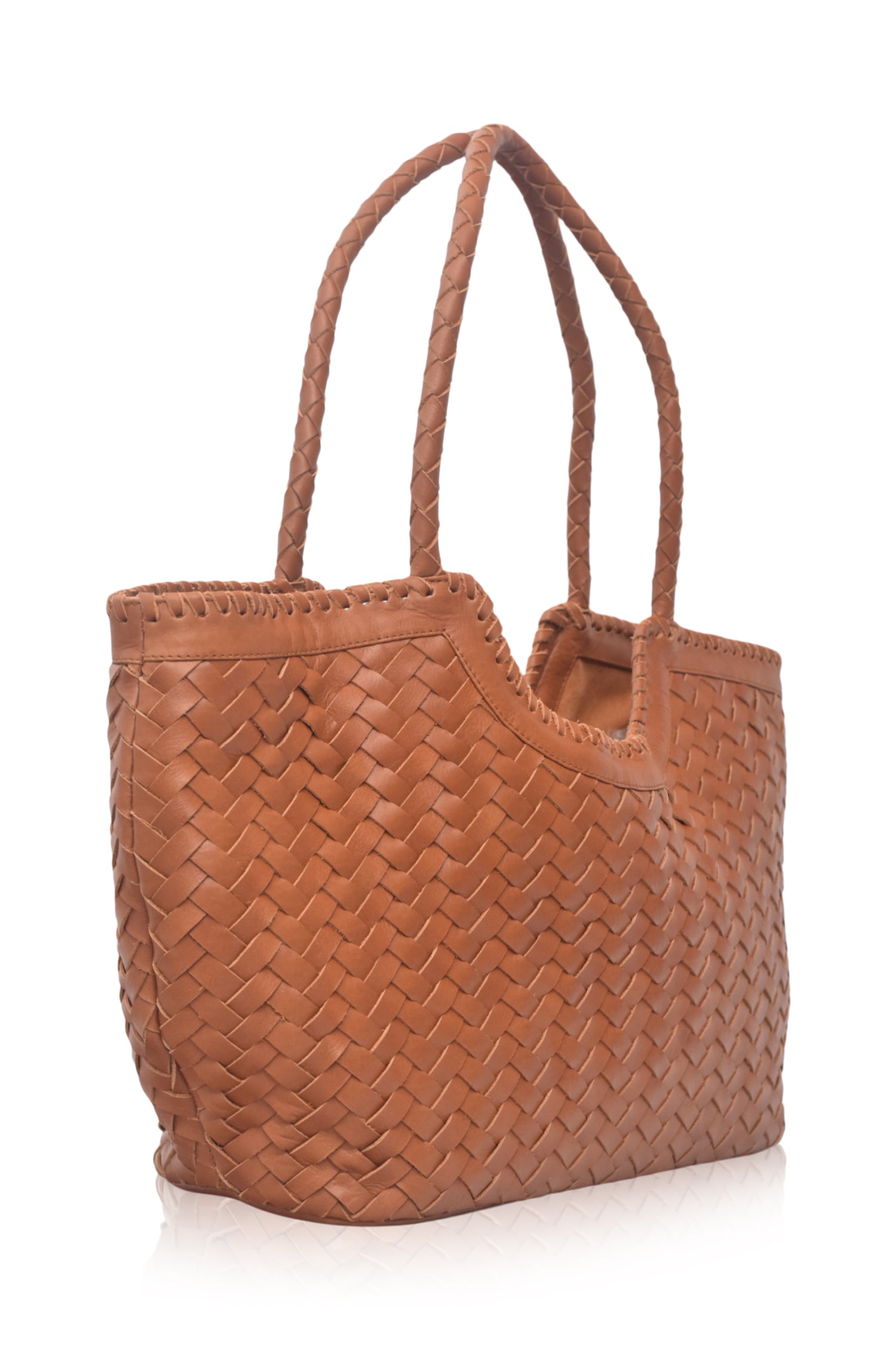 Bellagio Woven Leather Tote Bag