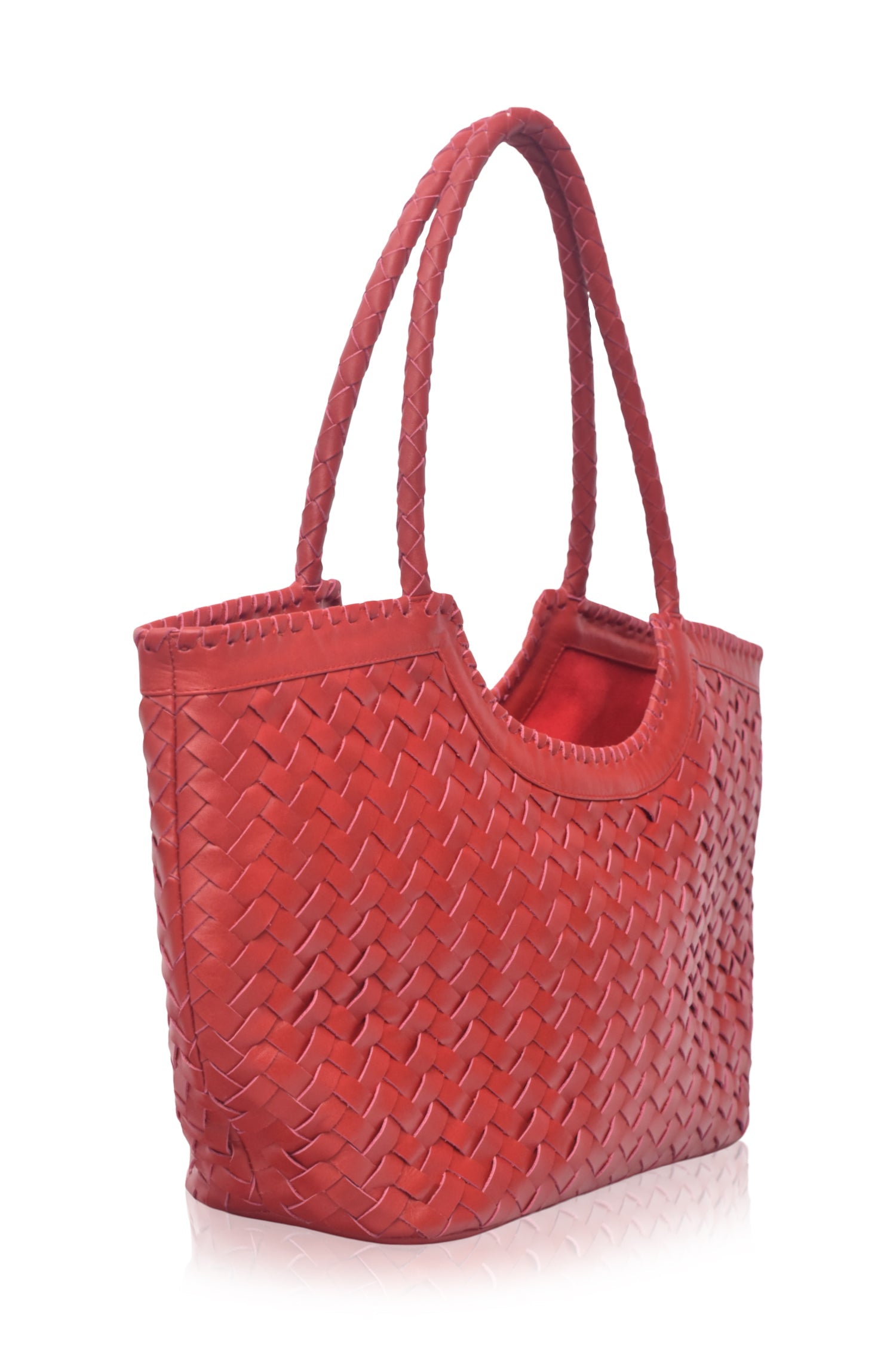 Bellagio Woven Leather Tote Bag
