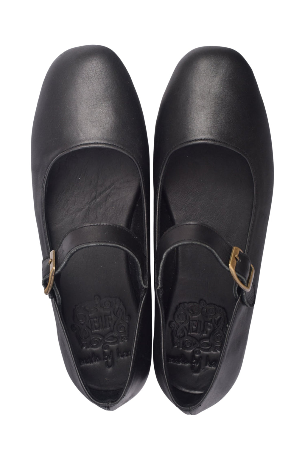 Belle Rose Round Toe Leather Flats