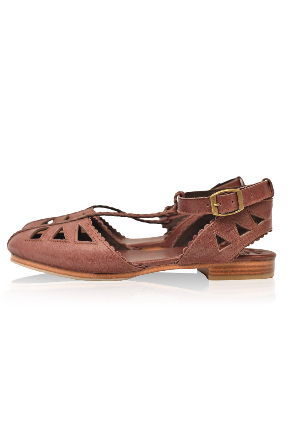 Bounty T-Strap Leather Sandals