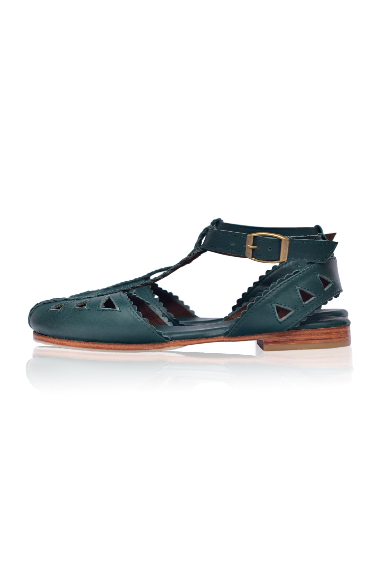 Bounty T-Strap Leather Sandals