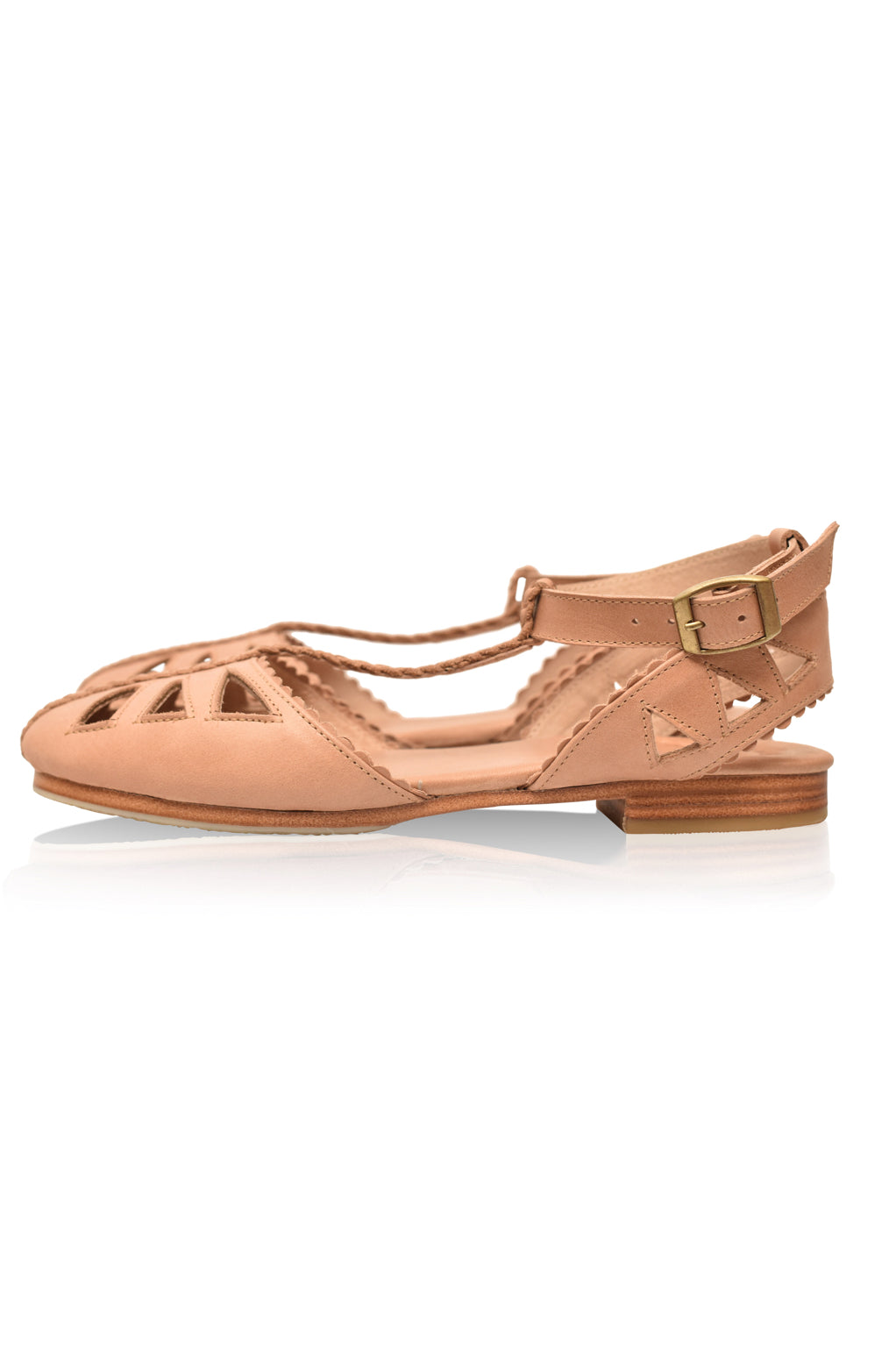 Bounty T-Strap Leather Sandals