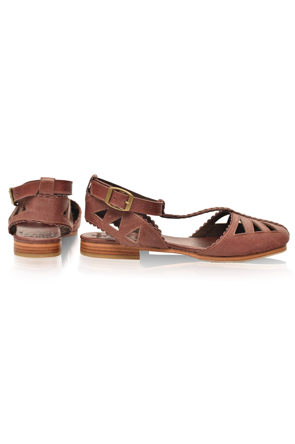 Bounty T-Strap Leather Sandals